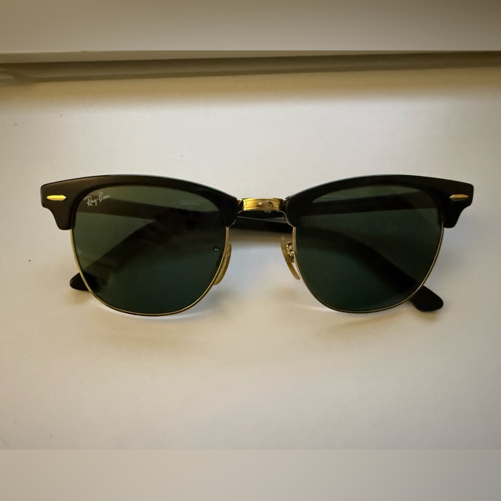 Ray-Ban Clubmasters Black and Gold Sunglasses